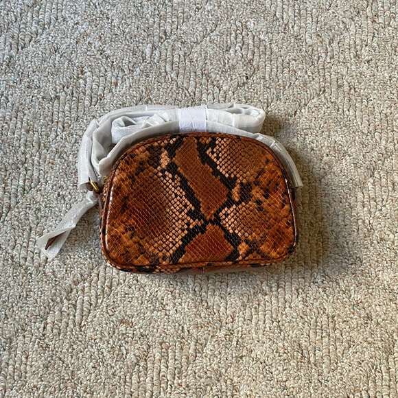 JCREW Leather Feaux Snakeskin Bag - Picture 2 of 4
